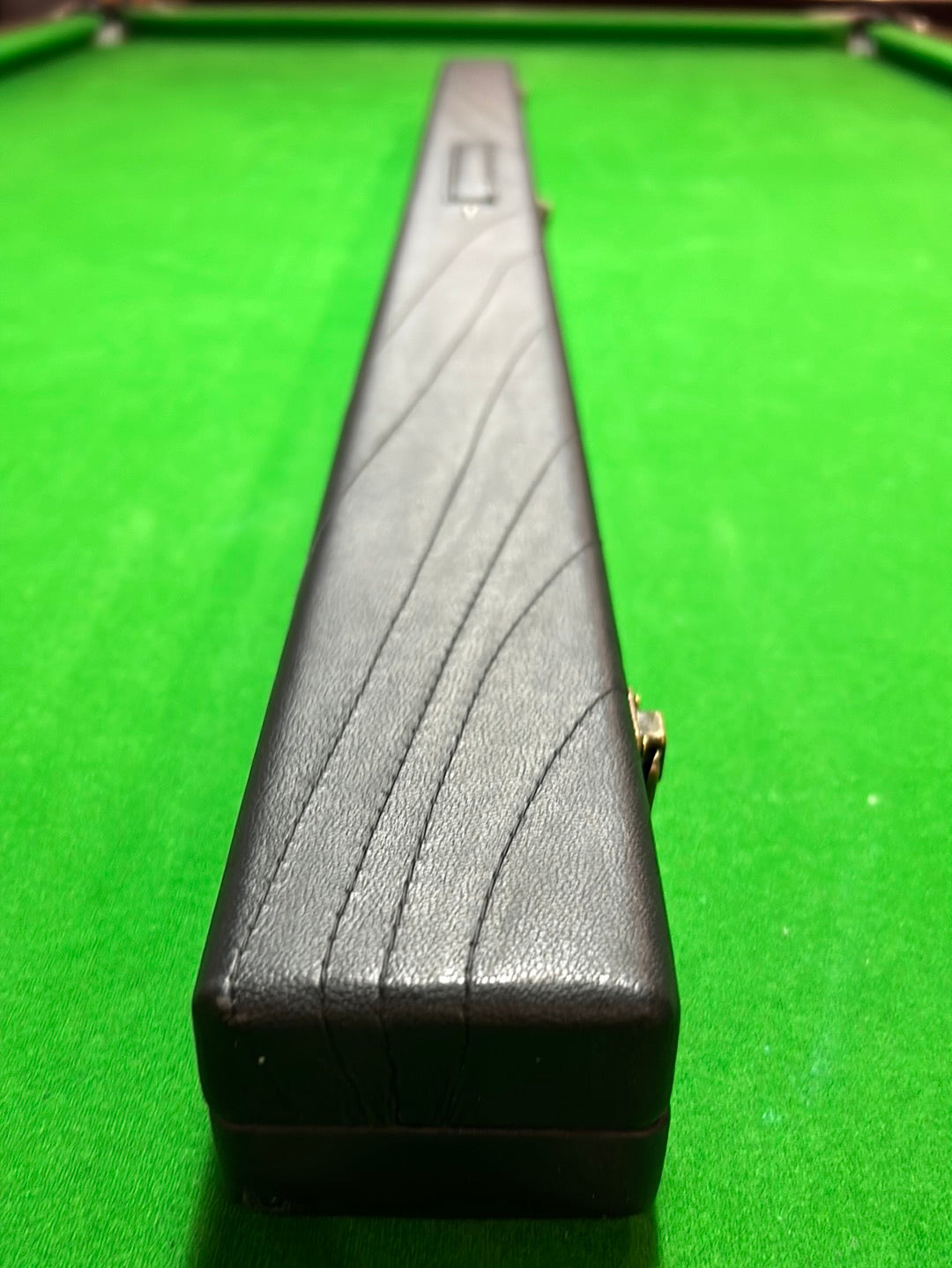 Deluxe Black Leather 3/4 Pool, Snooker, & Billiard Cue Case