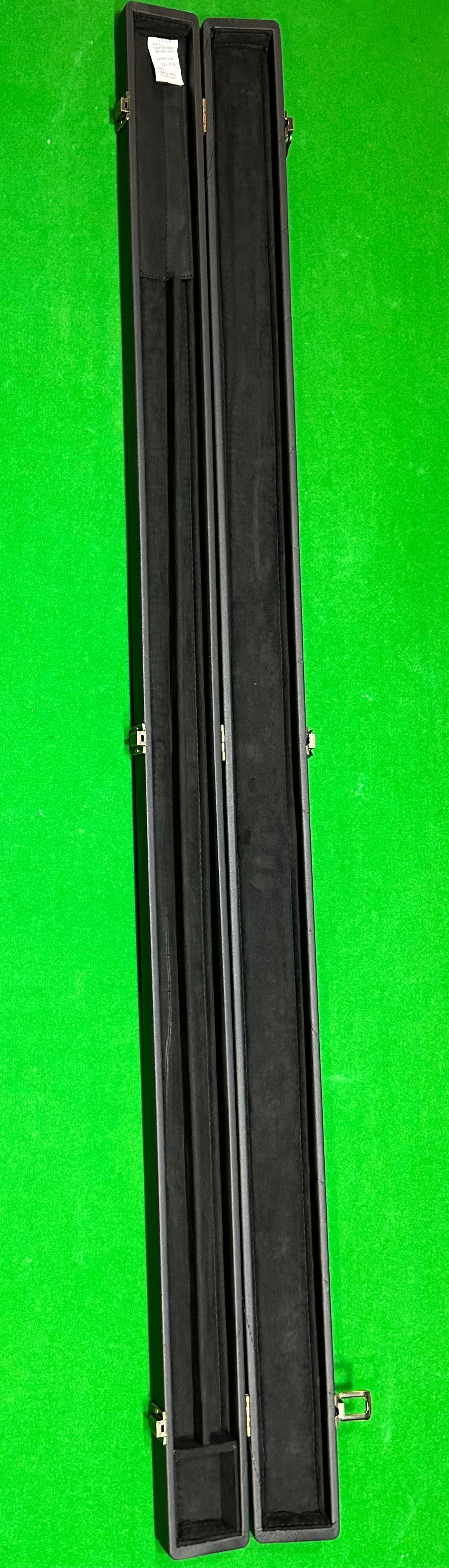 Deluxe Black Leather 3/4 Pool, Snooker, & Billiard Cue Case