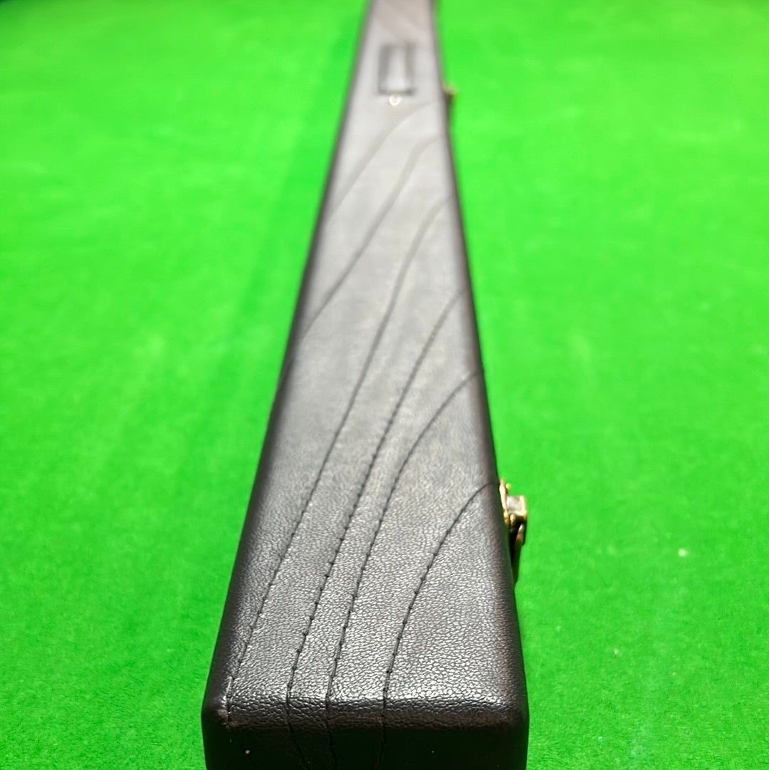 Deluxe Black Leather 3/4 Pool, Snooker, & Billiard Cue Case