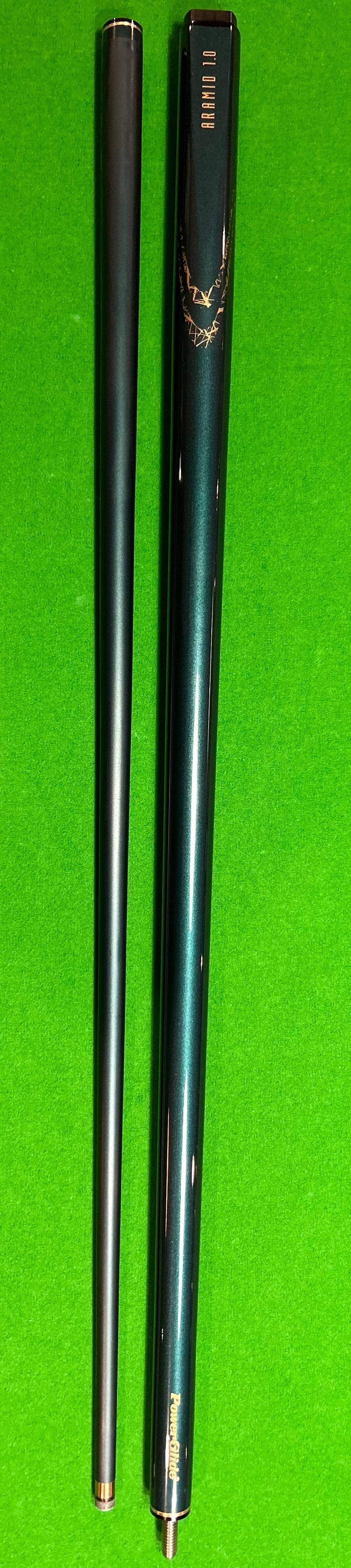 POWERGLIDE ARAMID 1.0. Green Graphite Pool, Snooker & Billiard Cue