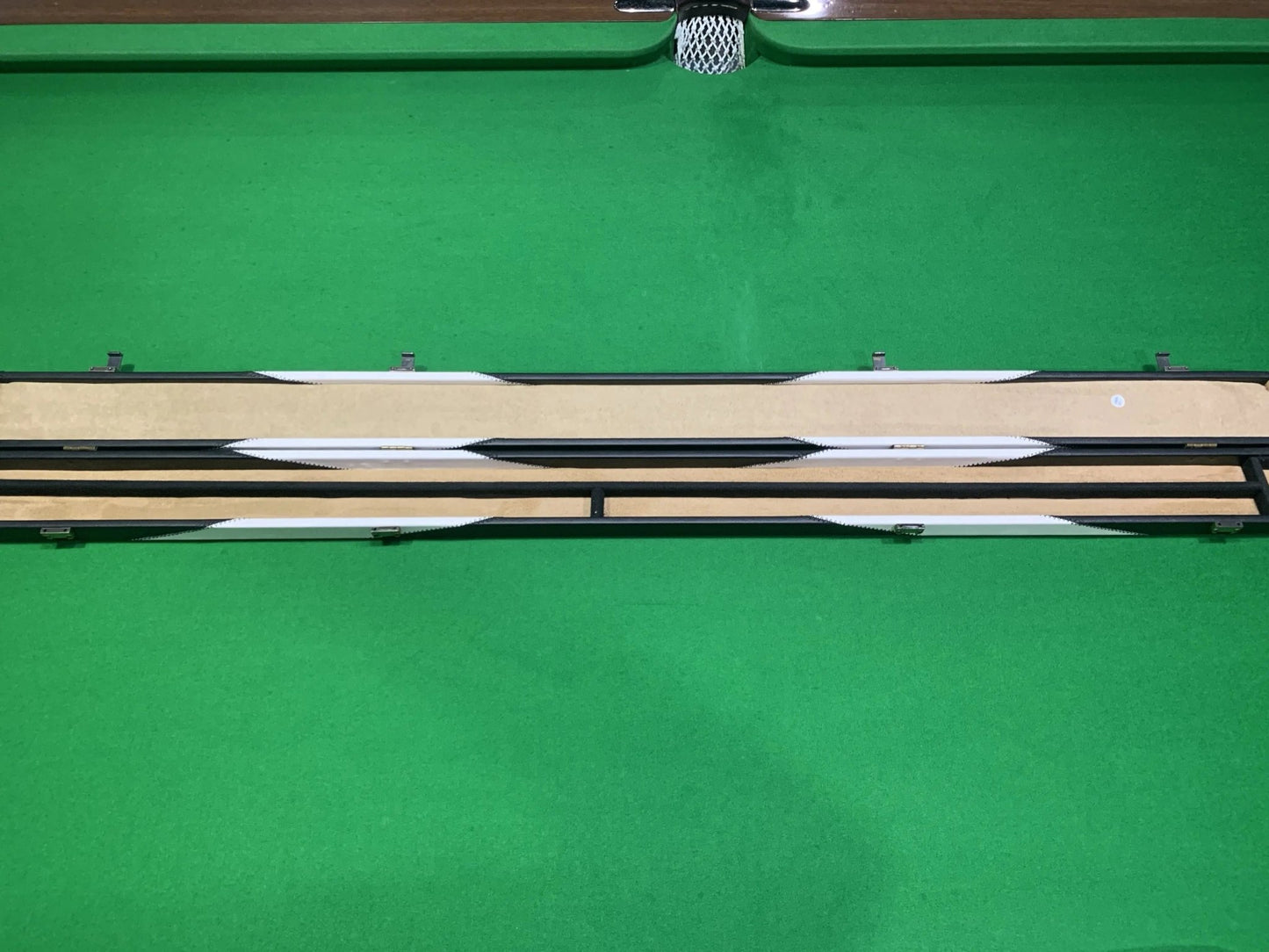 Deluxe Black & White Leather Art 3/4 Pool, Snooker, & Billiard Cue Case - Q-Masters