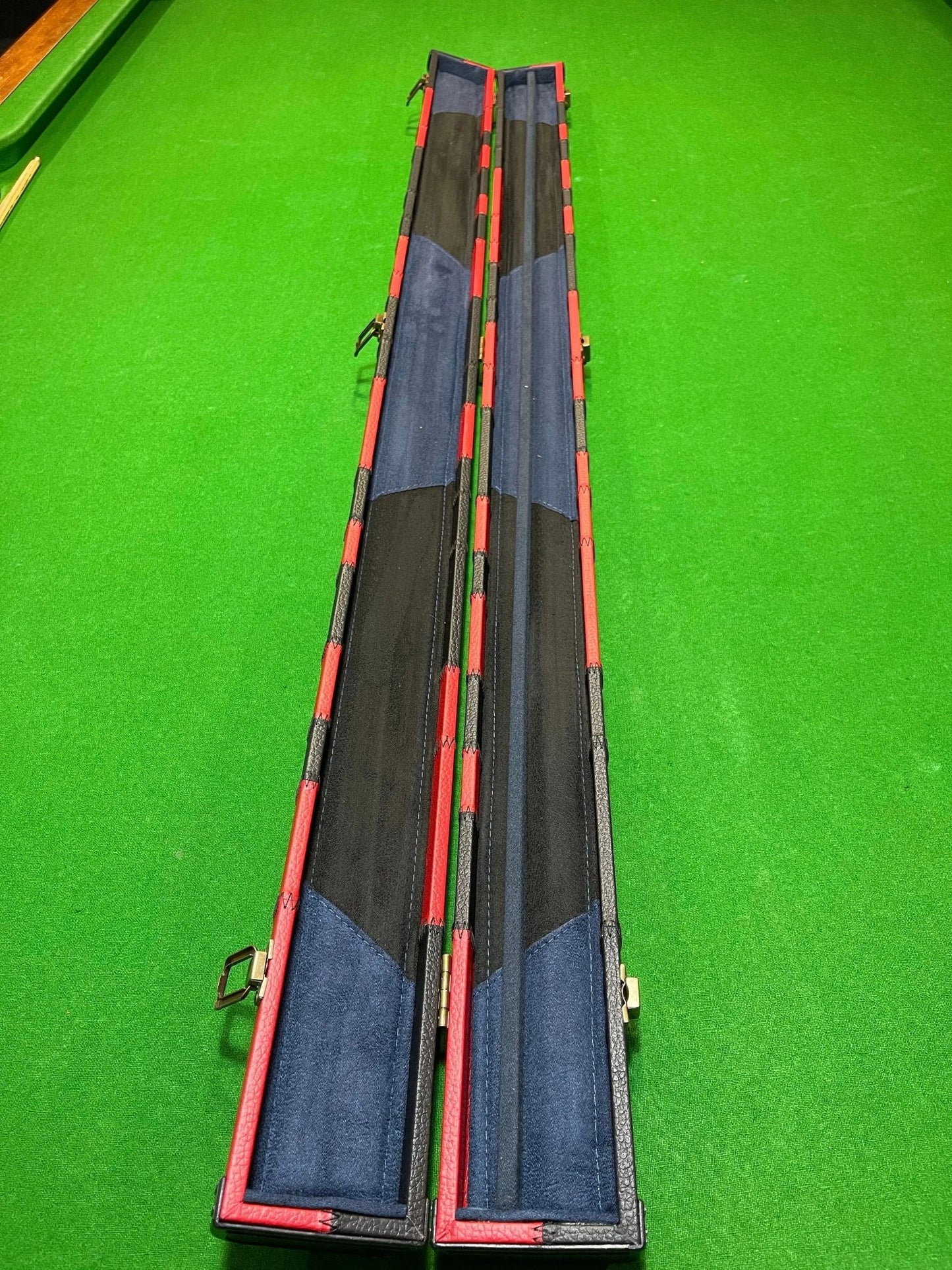Deluxe Leather Art Patch Work 3/4 Pool, Snooker, & Billiard Cue Case - Q-Masters