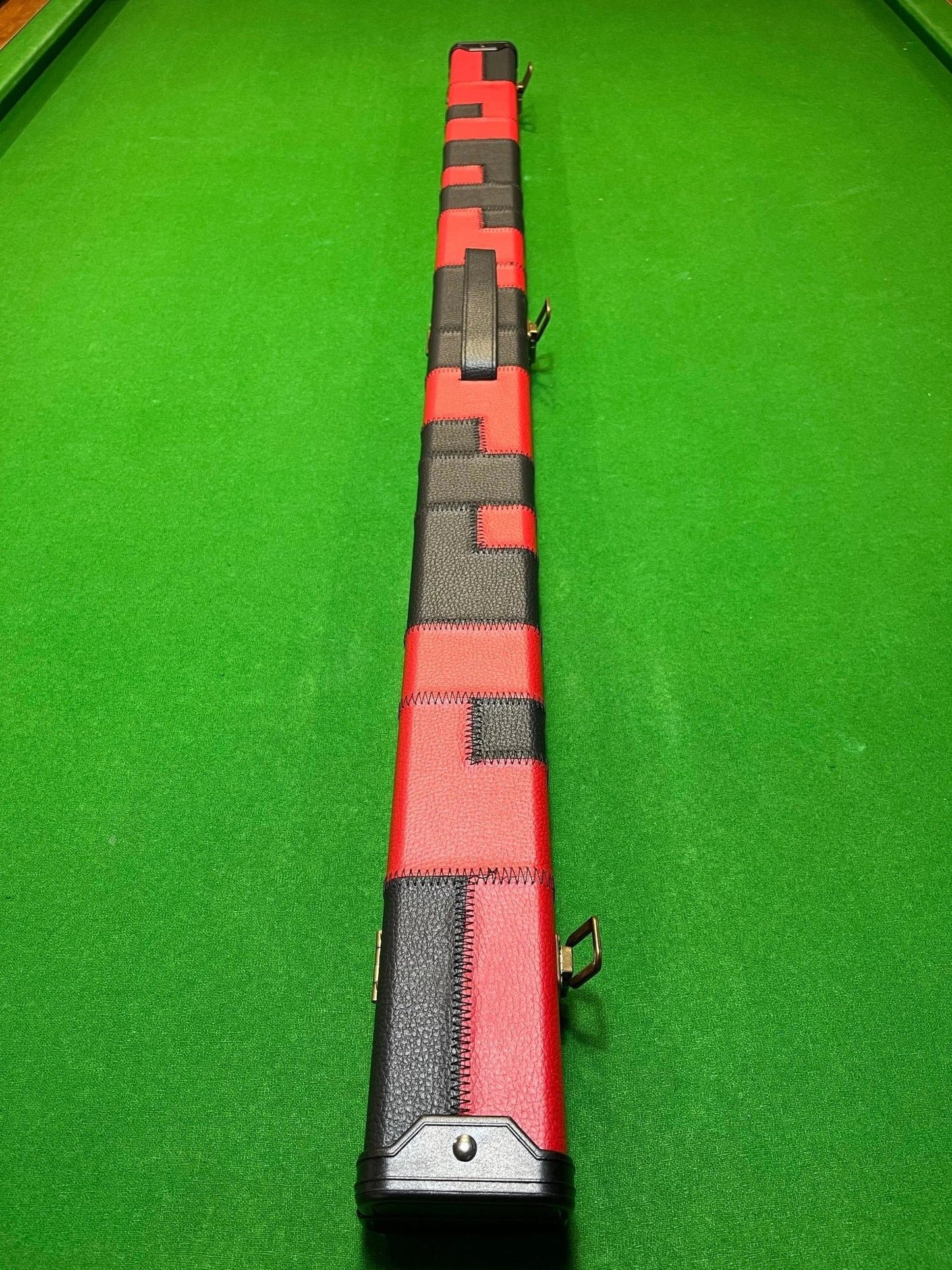 Deluxe Leather Art Patch Work 3/4 Pool, Snooker, & Billiard Cue Case - Q-Masters