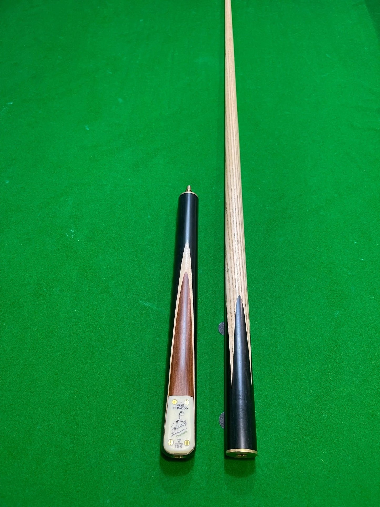 PERADON WALTER LINDRUM 3/4 Pool, Snooker & Billiard Ash Cue - Q-Masters