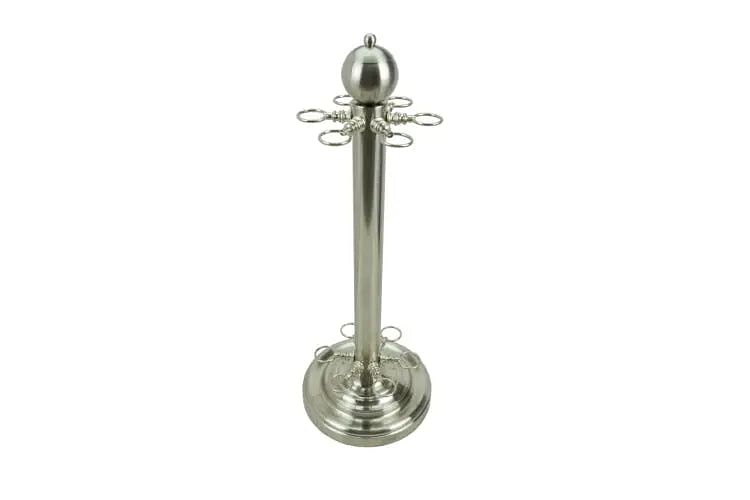 Premium Round Metal Cue Stand Holds 6 Cues - Q-Masters