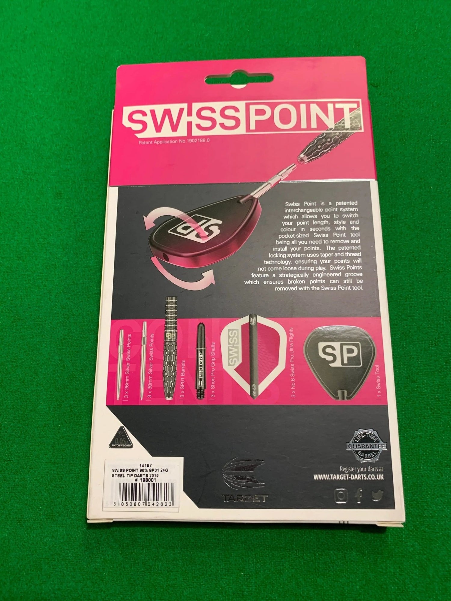 Target 2019 Swiss Point SP01 Steel Tip Darts - 24g - Q-Masters