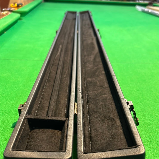 Deluxe Black Leather  3/4 Pool, Snooker, & Billiard Cue Case