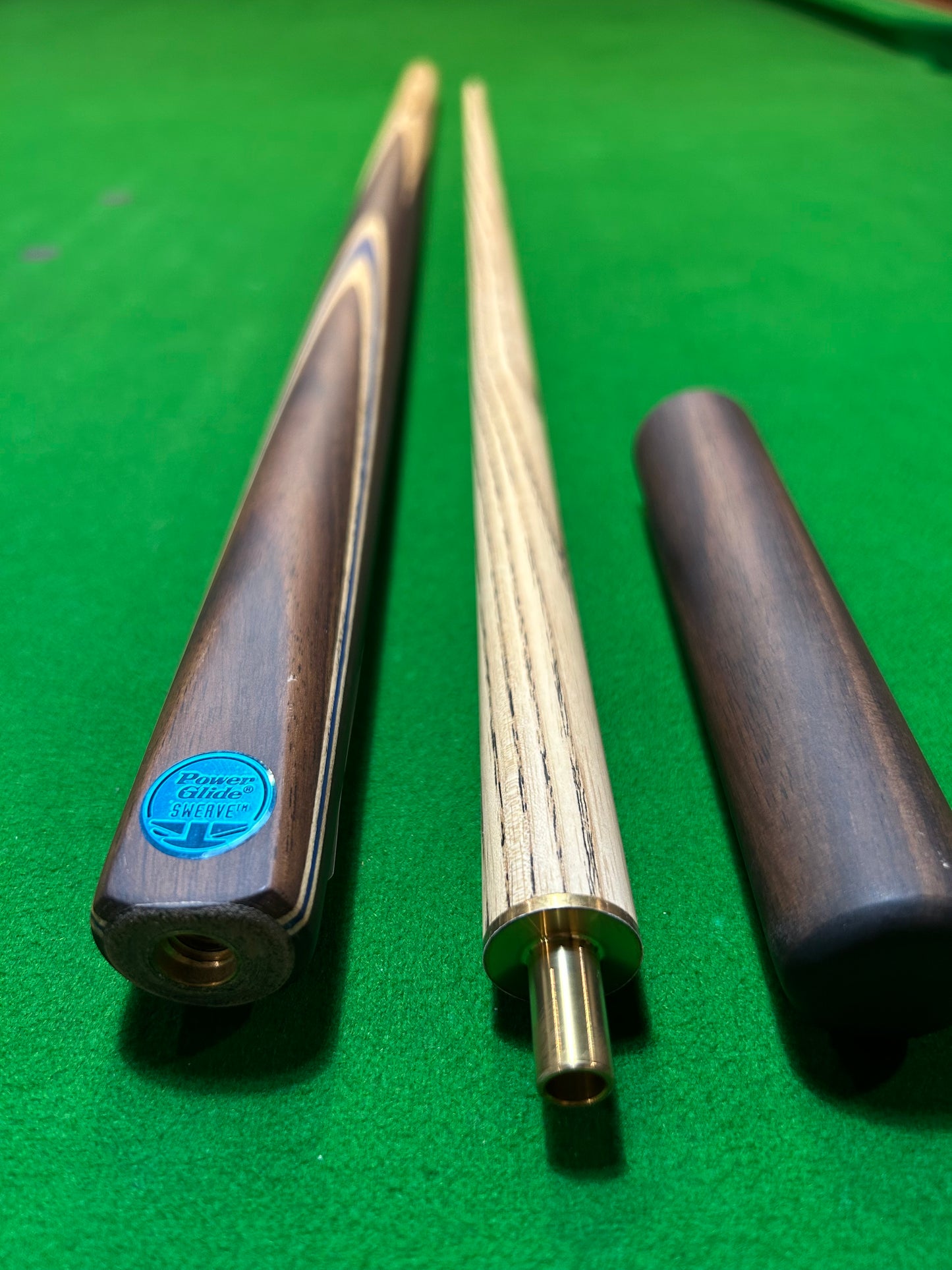 POWERGLIDE Tournament Swerve 1/2 Piece Pool, Snooker & Billiard Ash Cue