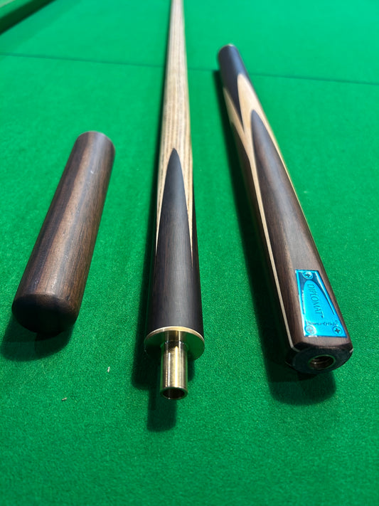 POWERGLIDE Tournament Diplomat 3/4 Pool, Snooker & Billiard Ash Cue With Mini Butt Extention