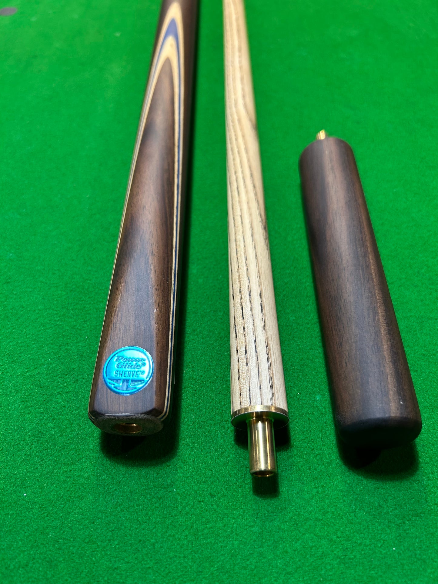 POWERGLIDE Tournament Swerve 1/2 Piece Pool, Snooker & Billiard Ash Cue