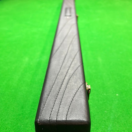 Deluxe Black Leather  3/4 Pool, Snooker, & Billiard Cue Case
