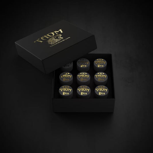 Taom Black Pool Snooker Billiard Cue Pro Tip 14mm