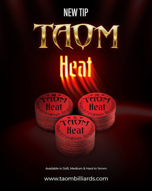 Taom Heat Pool Snooker Billiard Cue Pro Tip 10mm
