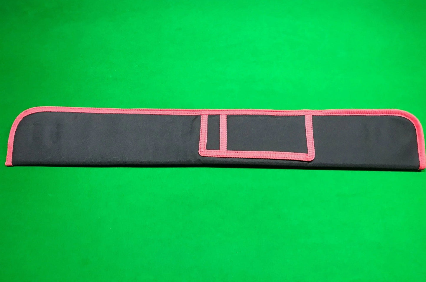 2 Piece Pool, Snooker & Billiard Cue Case (Black with Red Trim) - Q-Masters