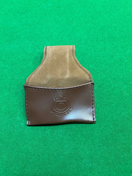 Pool Snooker Billiard Chalk Holder Leather Pouch - Q-Masters