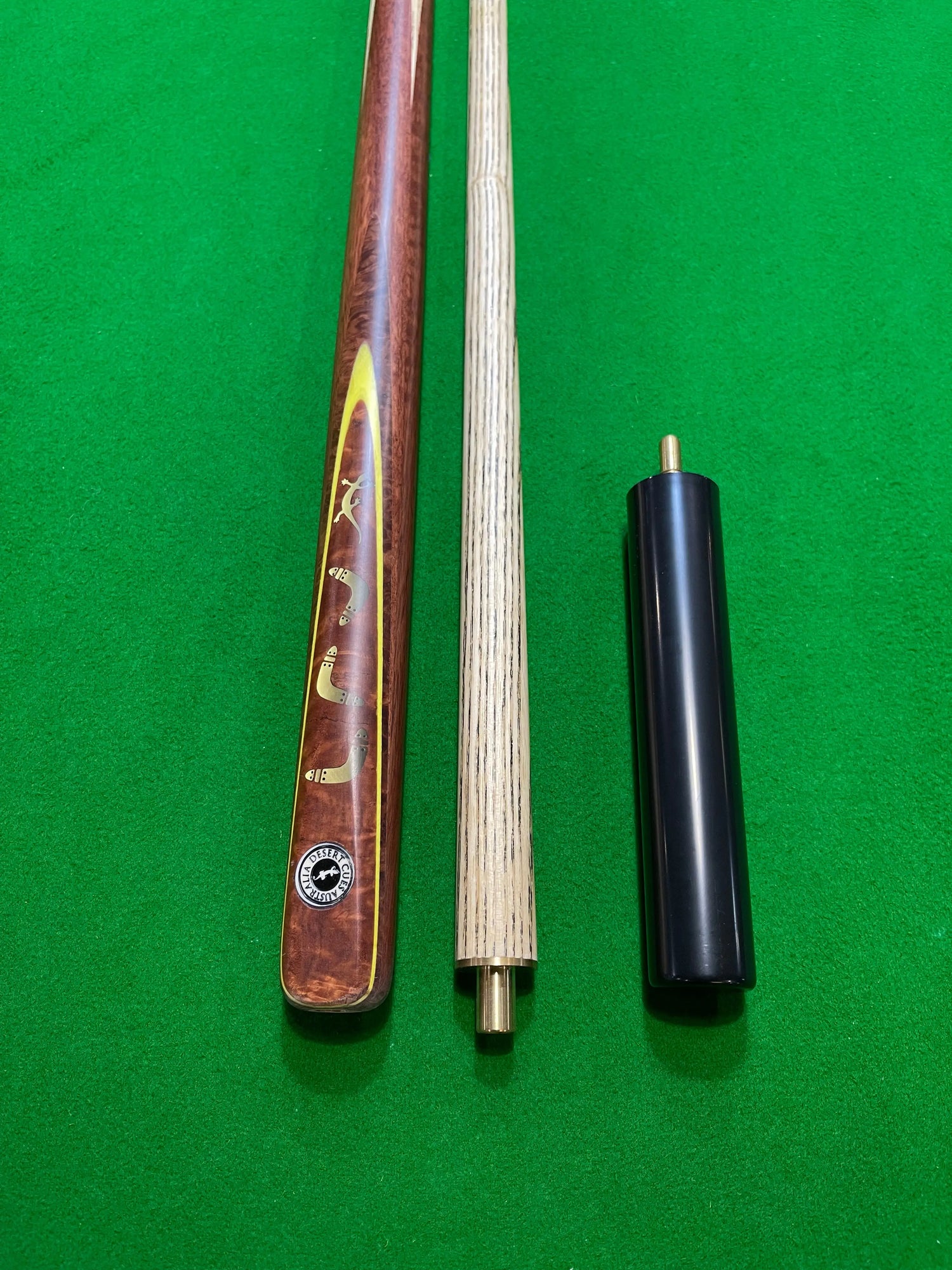 Walkabout Ash Cue Desert Jarrah Inlay - 3 Boomas, Lizard 2pce Pool, Snooker & Billiard Cue - Q-Masters