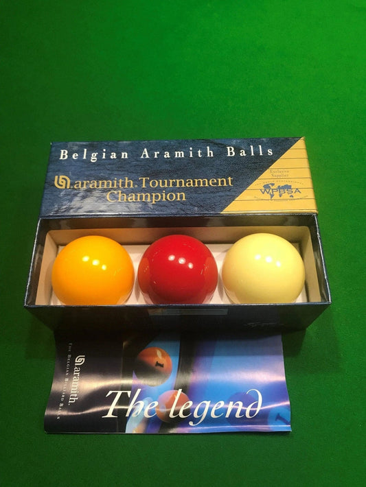 ARAMITH 2 1/16 Belgium Tournament Champion Billiards Set - Q-Masters