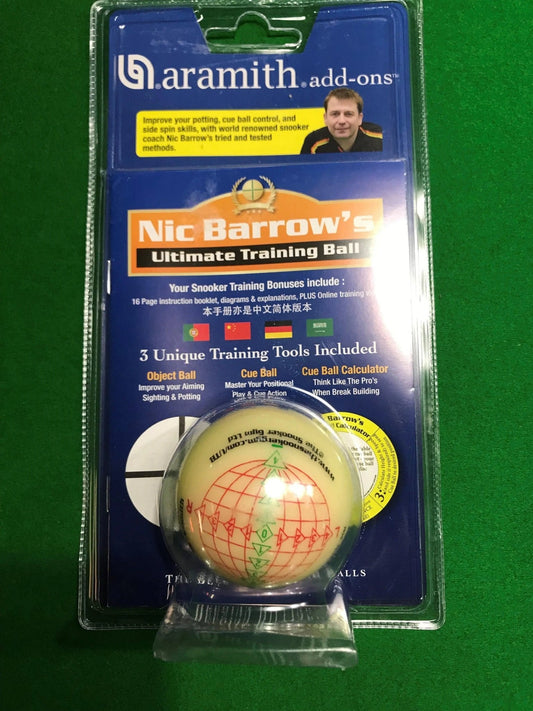 ARAMITH Nic Barrow’s Ultimate Training Pool Snooker Billiard Cue Ball - Q-Masters