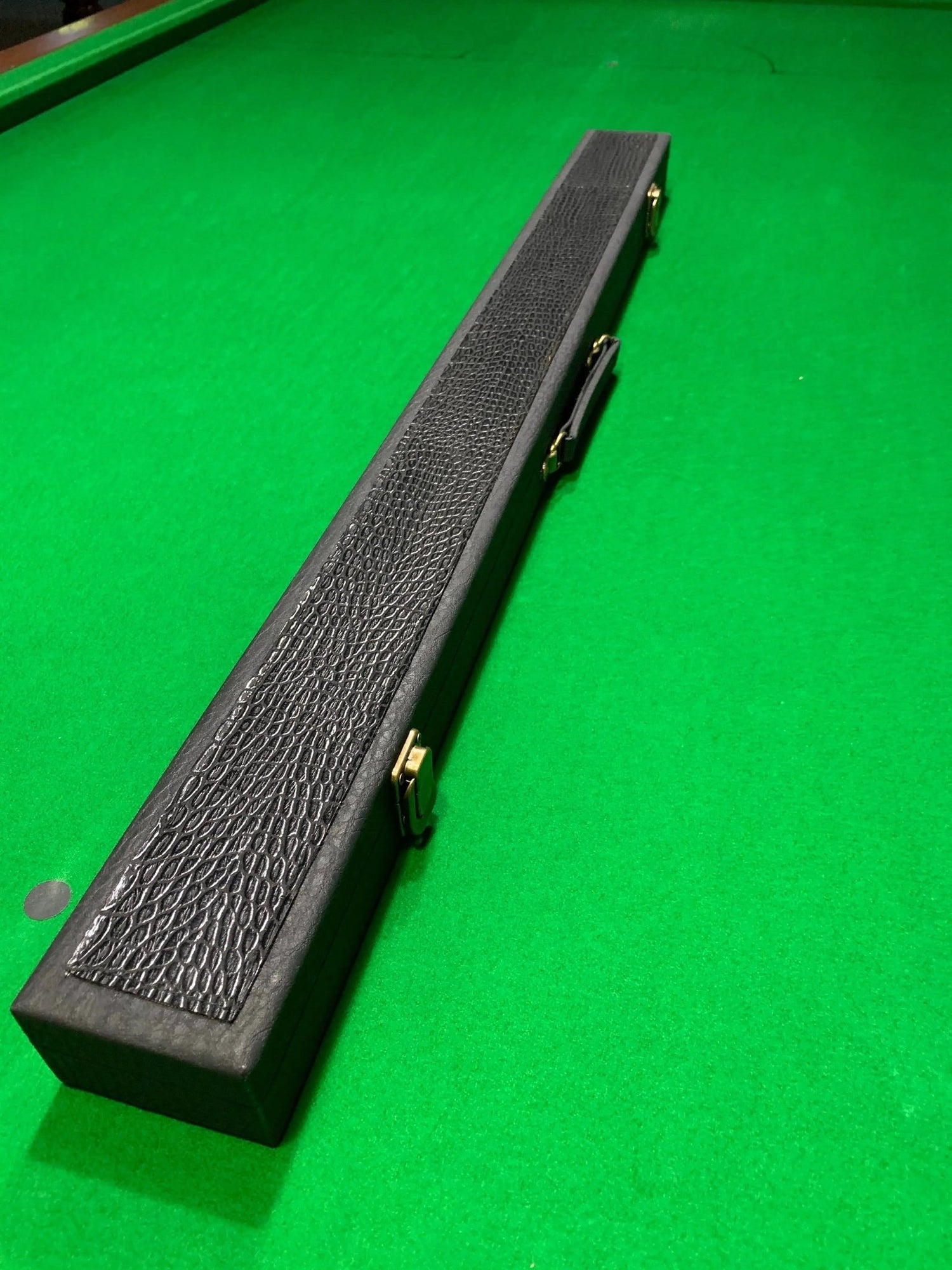 Black 1/2 Pce Simulated Leather Pool, Snooker & Billiard Cue Case - Q-Masters