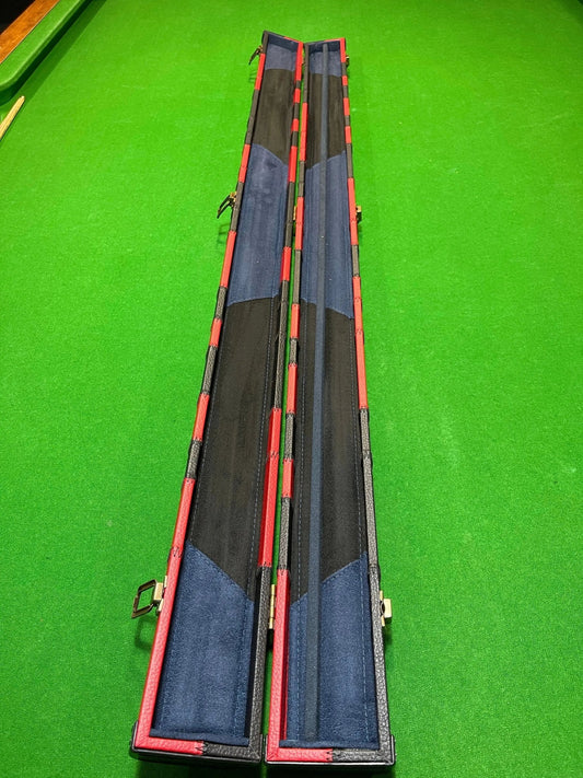 Deluxe Leather Art Patch Work 3/4 Pool, Snooker, & Billiard Cue Case - Q-Masters