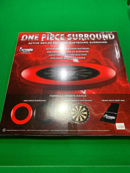 Formula Sports Professional Polymer Dartboard Surround Red - Q-Masters