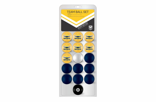 North QLD Cowboys NRL Pool Balls made by ARAMITH - Q-Masters