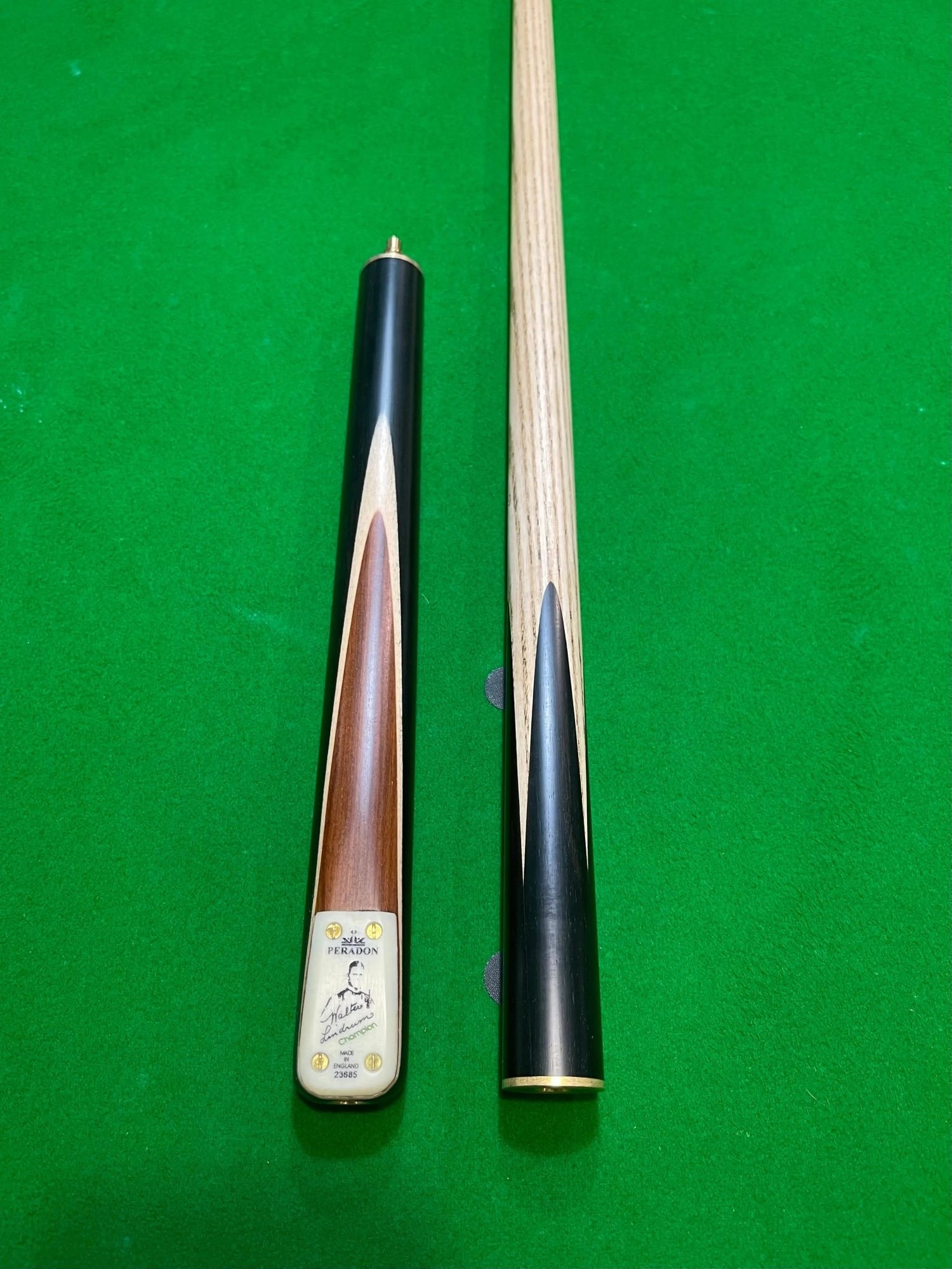 PERADON WALTER LINDRUM 3/4 Pool, Snooker & Billiard Ash Cue - Q-Masters