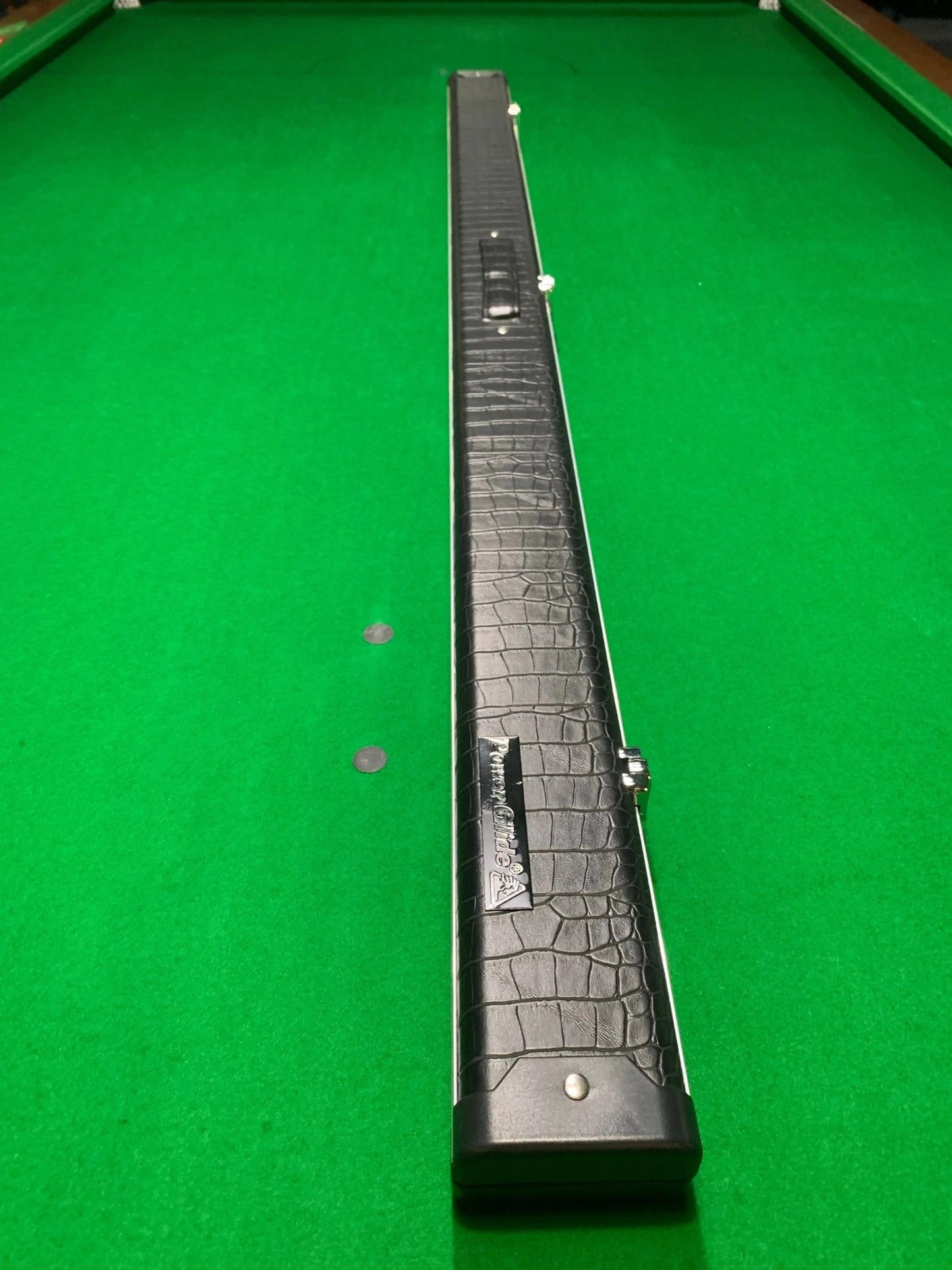 POWERGLIDE Deluxe Aluminium 3/4 Pool, Snooker & Billiard Cue Case With Crocodile Effect - Q-Masters
