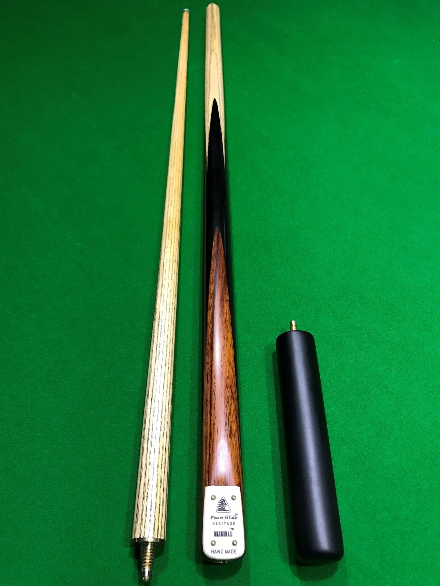 POWERGLIDE Heritage Original Hand Made 1/2 Piece Pool, Snooker & Billiard Ash Cue with Butt Extension - Q-Masters