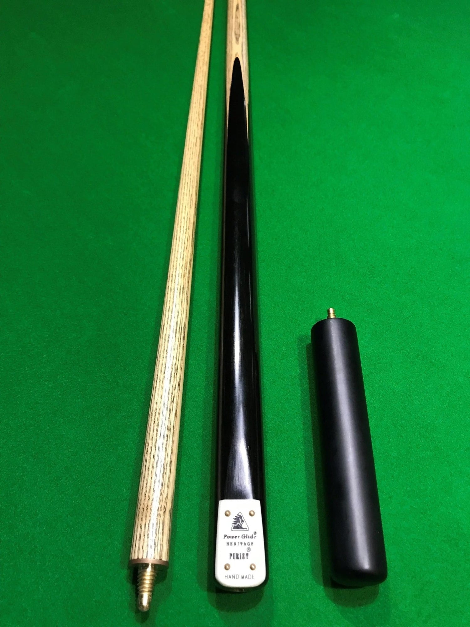 POWERGLIDE Heritage Purist Hand Made 1/2 Piece Pool, Snooker & Billiard Ash Cue with Butt Extension - Q-Masters