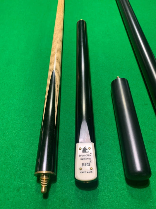 POWERGLIDE Heritage Purist Hand Made 3/4 Pool, Snooker & Billiard Ash Cue with Butt Extension - Q-Masters