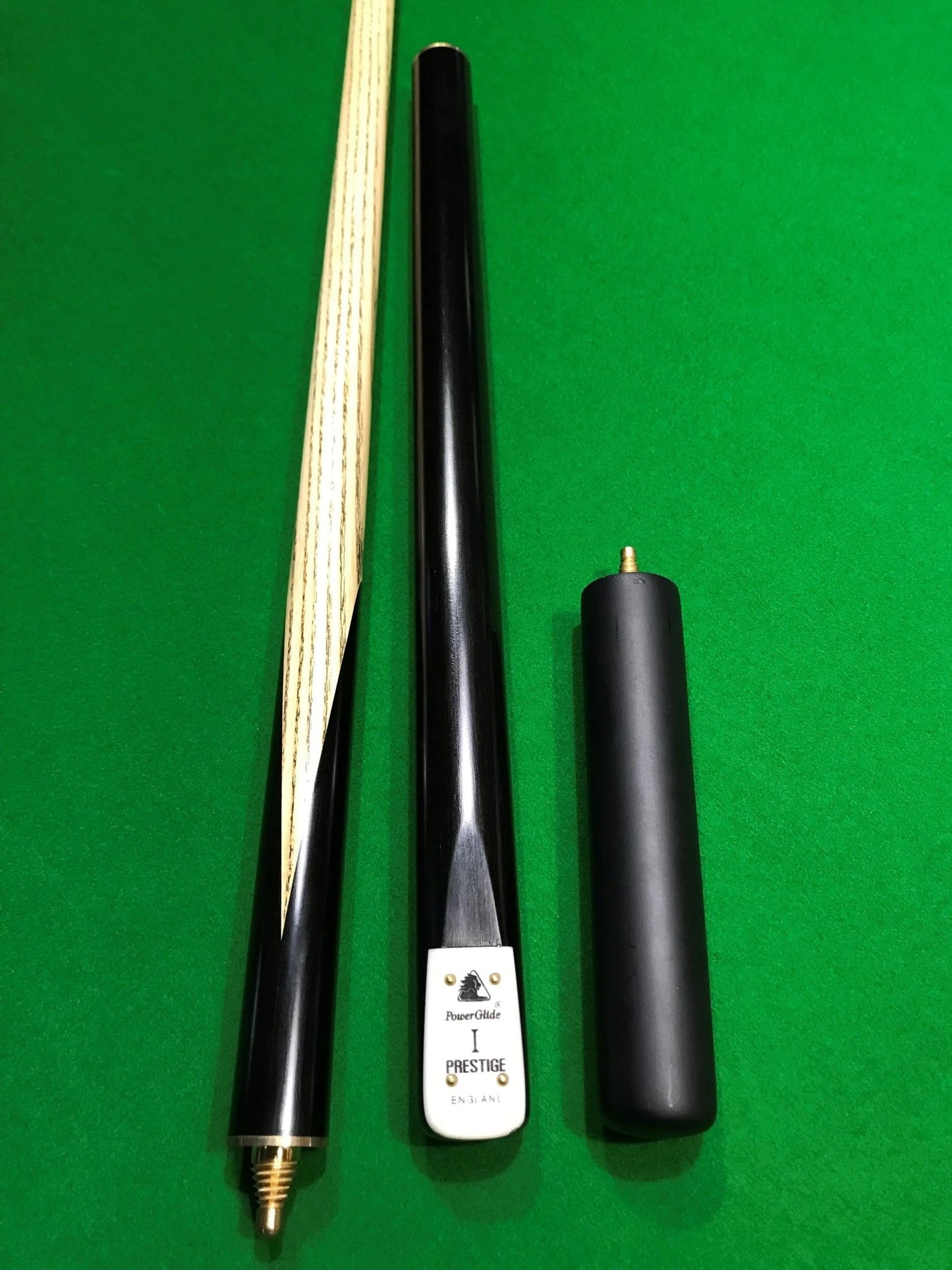 POWERGLIDE Prestige I Hand Made 3/4 Pool, Snooker & Billiard Ash Cue with Butt Extension - Q-Masters