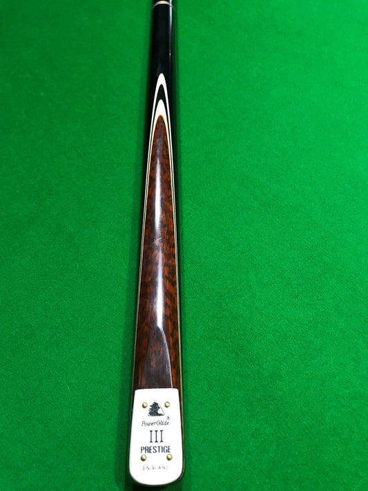 POWERGLIDE Prestige III Hand Made 3/4 Pool, Snooker & Billiard Ash Cue with Butt Extension - Q-Masters