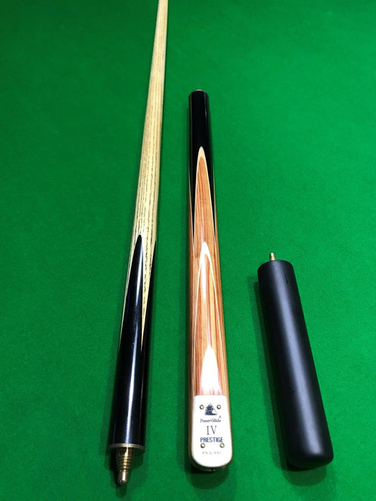 POWERGLIDE Prestige IV Hand Made 3/4 Pool, Snooker & Billiard Ash Cue with Butt Extension - Q-Masters