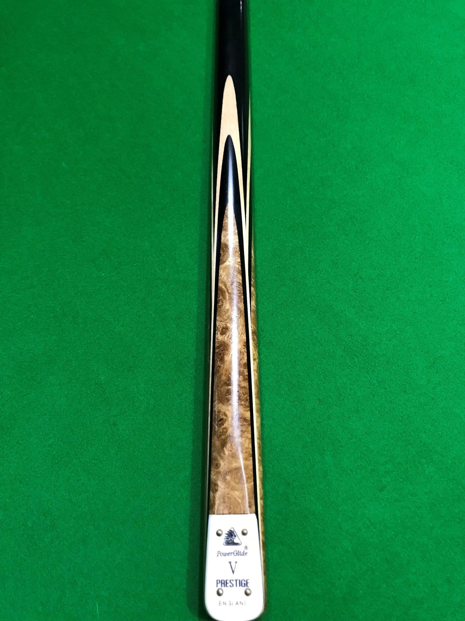 POWERGLIDE Prestige V Hand Made 3/4 Pool, Snooker & Billiard Ash Cue with Butt Extension - Q-Masters