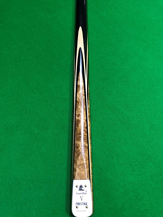 POWERGLIDE Prestige V Hand Made 3/4 Pool, Snooker & Billiard Ash Cue with Butt Extension - Q-Masters