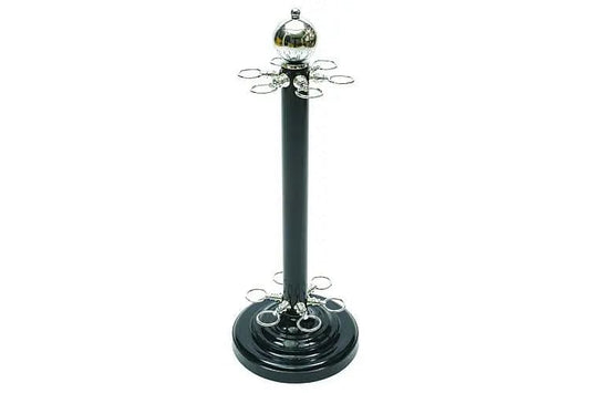 Premium Round Metal Cue Stand Holds 6 Cues - Q-Masters