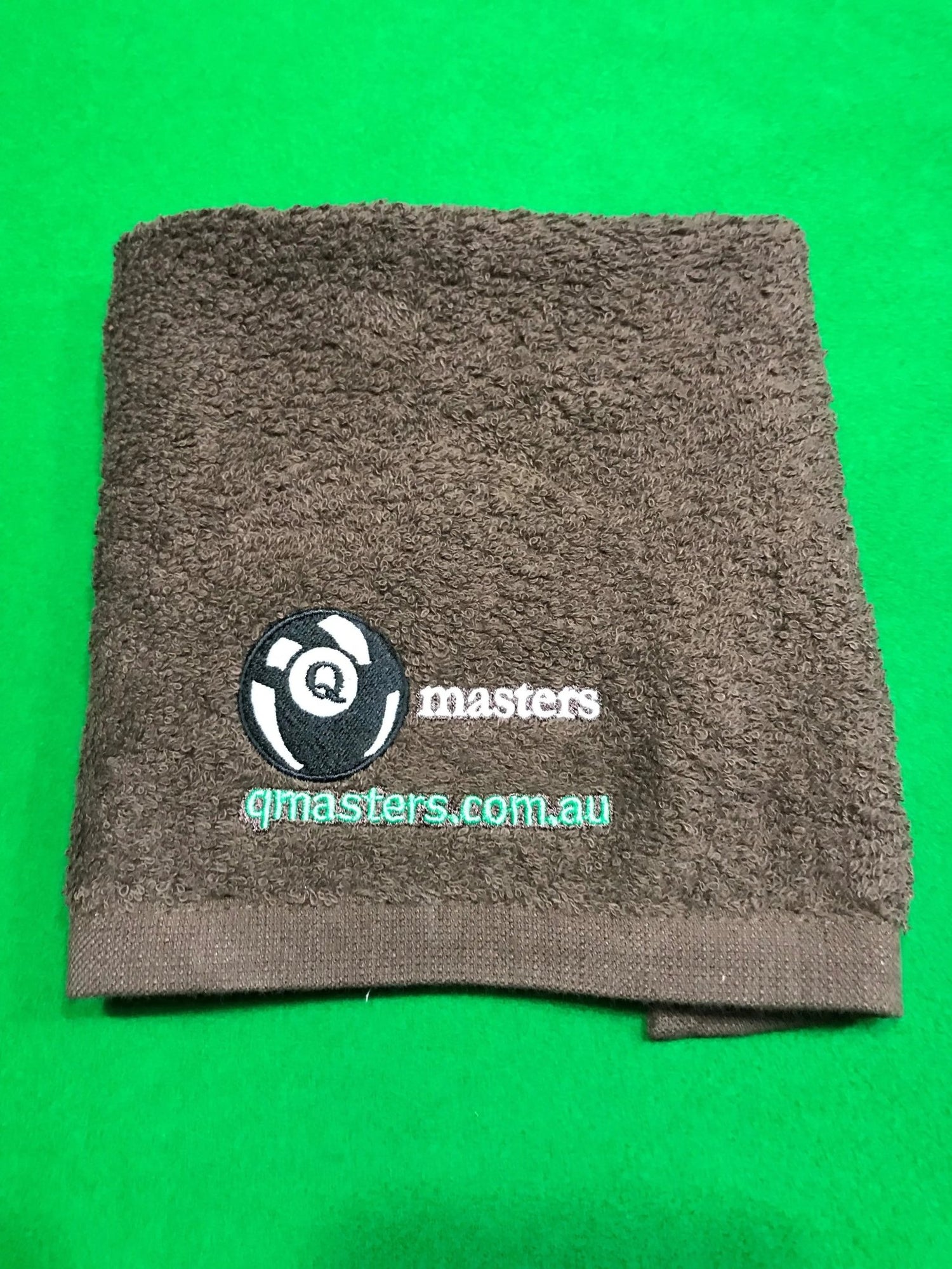 Q-Masters Embroidered Cue Sport Towel Brown - Q-Masters