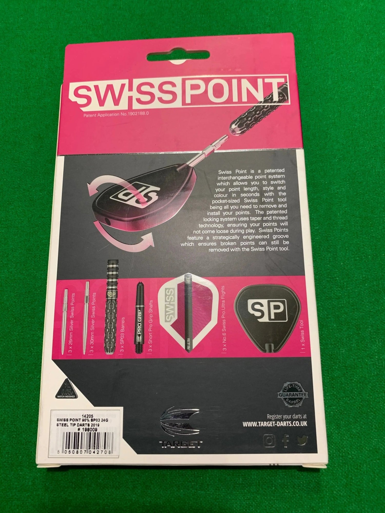 Target 2019 Swiss Point SP03 Steel Tip Darts - 24g - Q-Masters