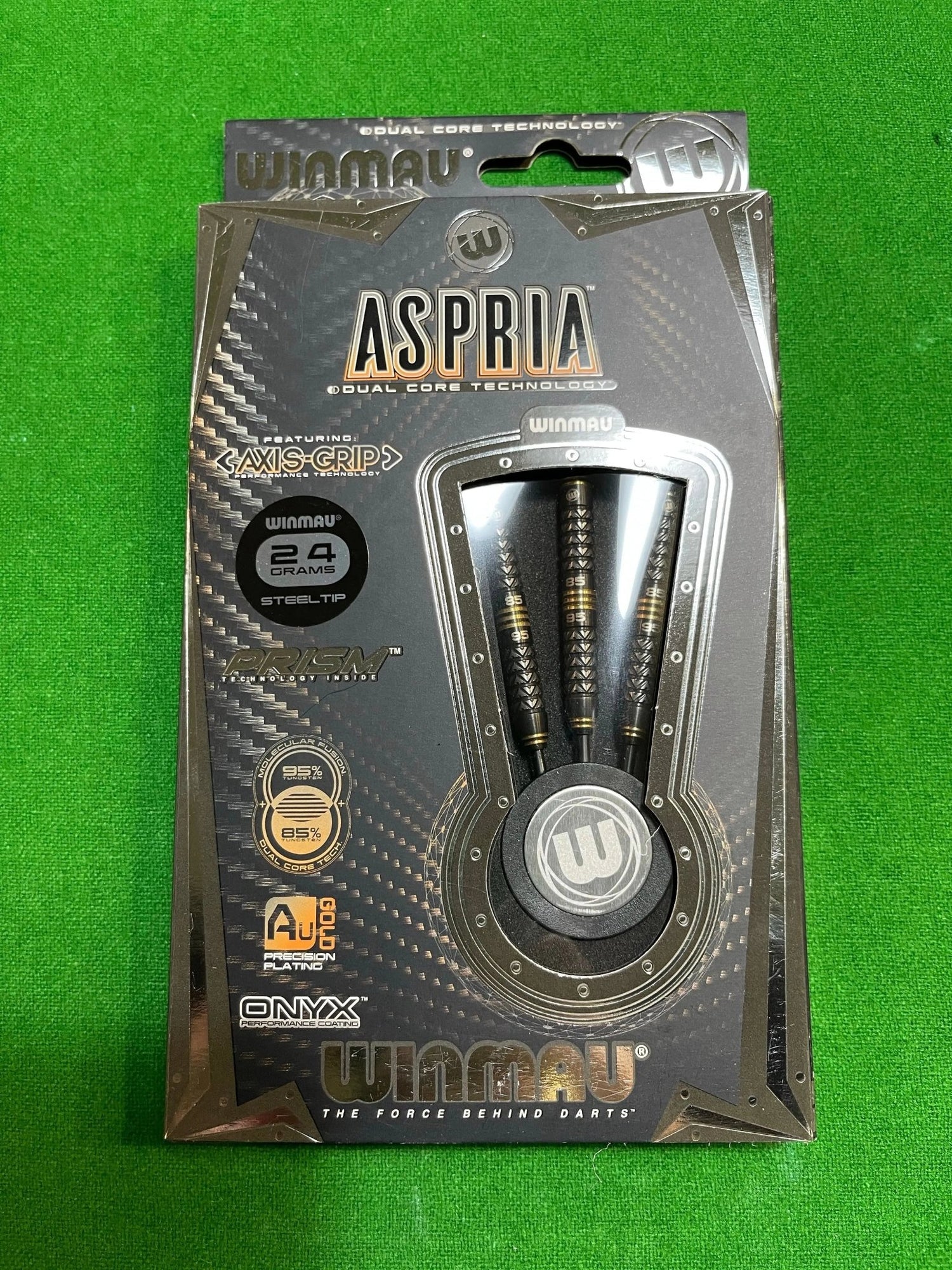 WINMAU Aspria Torpedo Steel Tip 95%/85% Tungsten Dual Core Darts - 24gr - Q-Masters