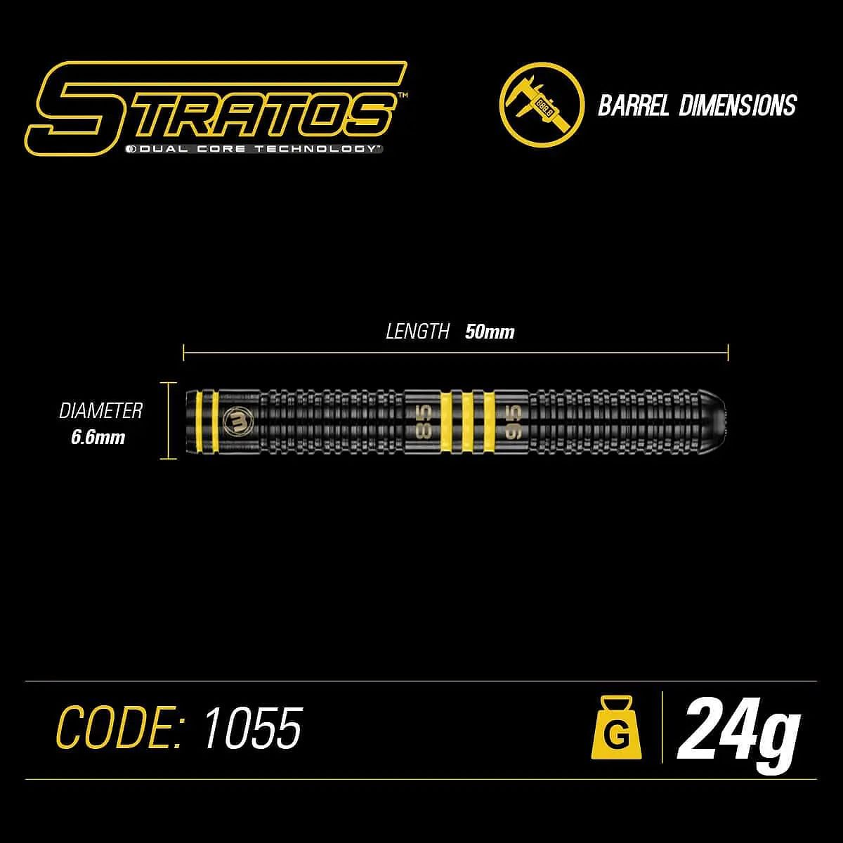 WINMAU Stratos 24 gram 95%/85% Tungsten alloy Dual Core Technology - Q-Masters