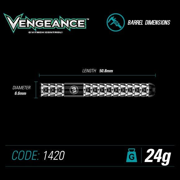 WINMAU Vengeance Darts 24g - 90% Tungsten - Q-Masters